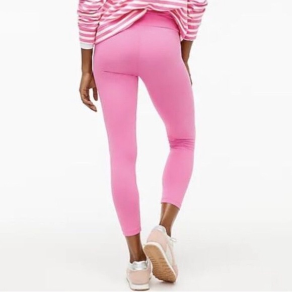 J. Crew Factory Womens Size S Pink Cropped Everyday Cotton Leggings AJ702 Ballet - Picture 2 of 14